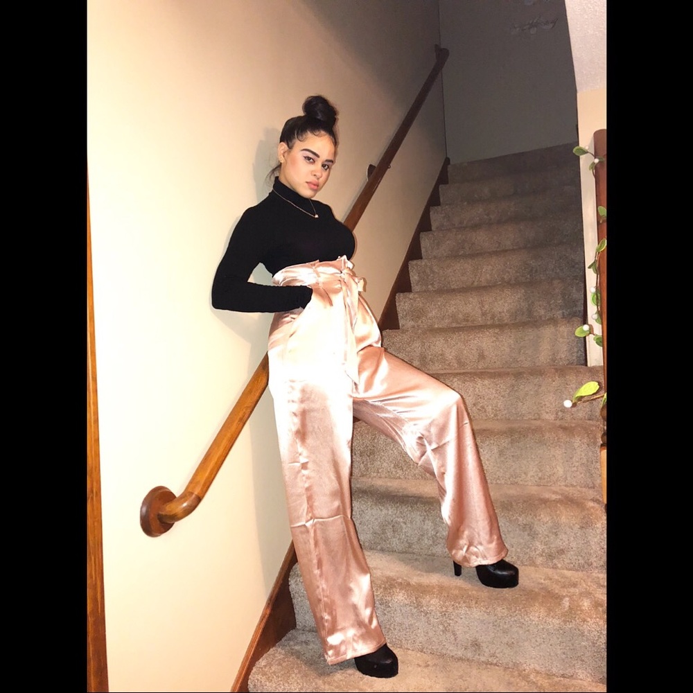 Bell-Bottoms satin like pants